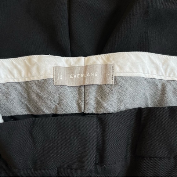 EVERLANE 100% Wool HIGH RISE Taper Black Pant Trouser Size 2 - Picture 8 of 10
